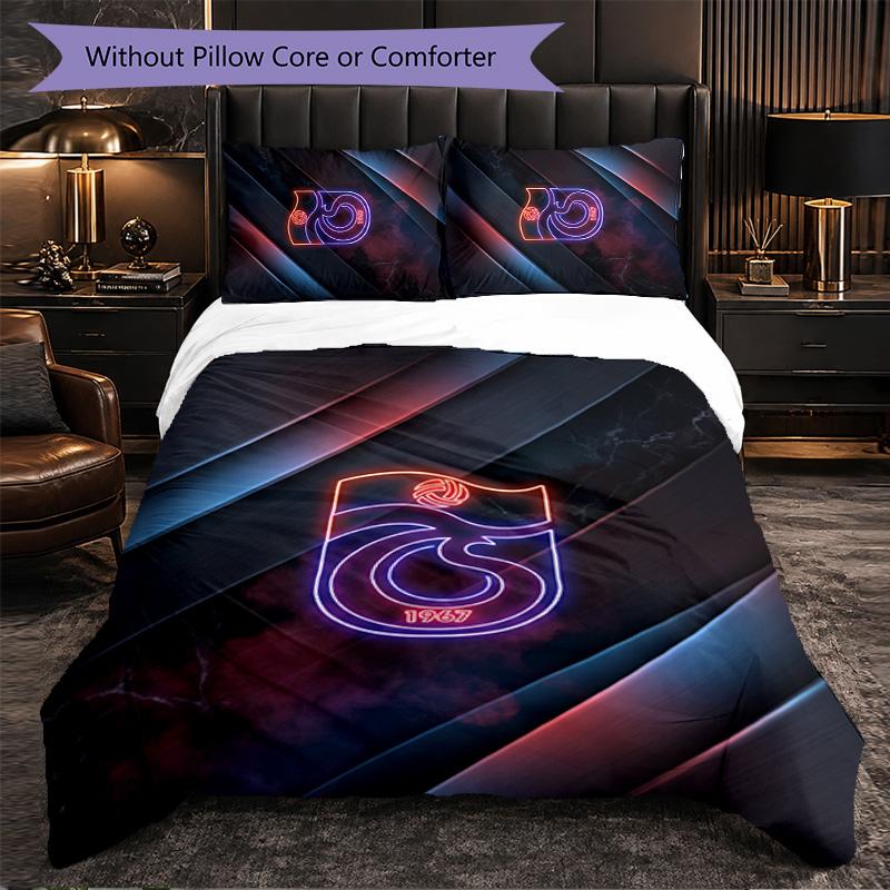 Biancheria da letto a tema Trabzonspor FC Set 3 Pezzi Copripiumino Biancheria da letto Decorativa per Camera Adolescenti Decorazione Casa