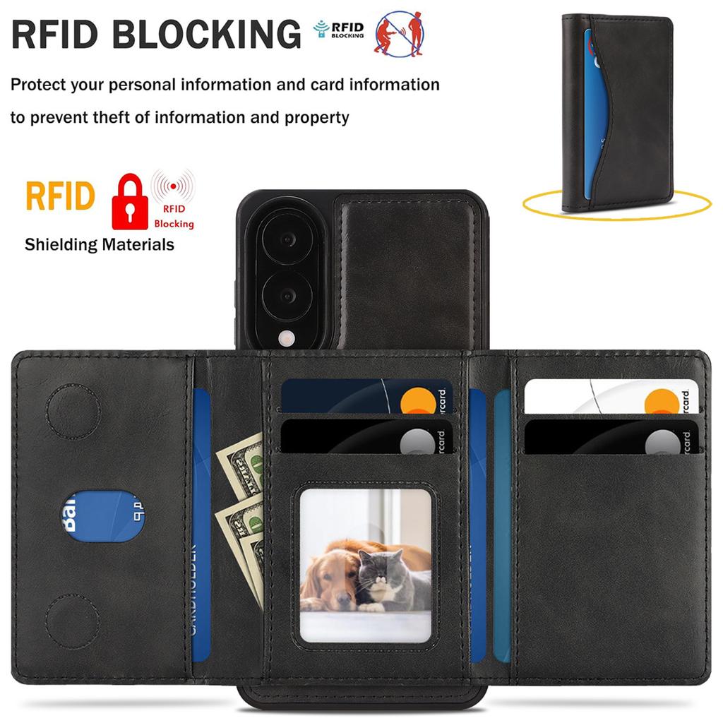 Magnetic 2 - In - 1 Case Wallet for Samsung S24 - 25 Series, Shockproof & RFID Blocking, 9 - Card Storage & Stand