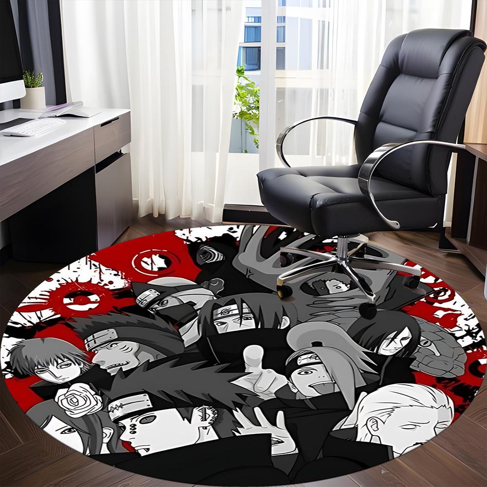 1pc Naruto Characters Office Round Area Rug, Under Office Chairs Bedroom Living Room Home Decor  A1022162
