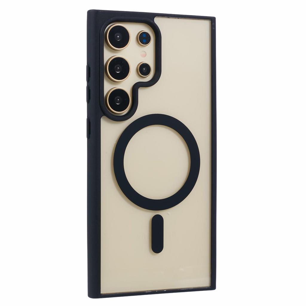 For Samsung Galaxy S24 Ultra Magnetic Case Shockproof PC+TPU Clear Phone Cover