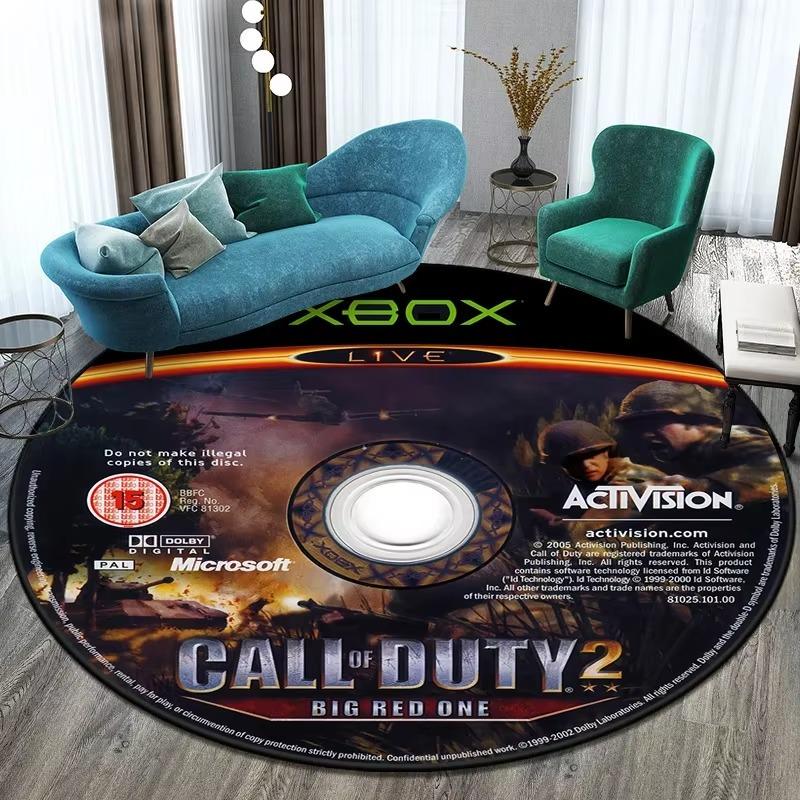 Game Shooting Call CD Round Carpet Rugs Camping Picnic Mats Flannel Carpets for Living Room Decoracion Exquisite Rugs INS