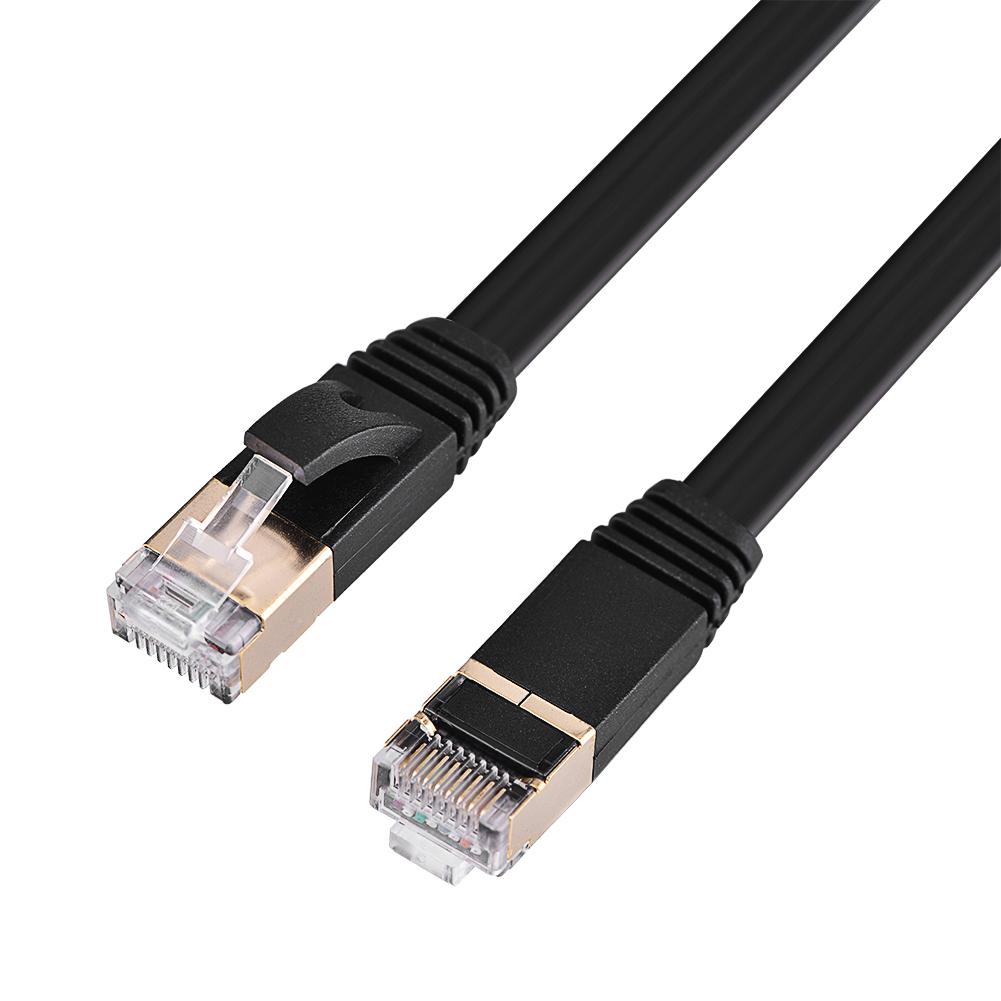 CAT7 RJ45 600MHz Patch Geschirmtes LAN Netzwerkkabel Flaches Ethernet-Kabel 5m