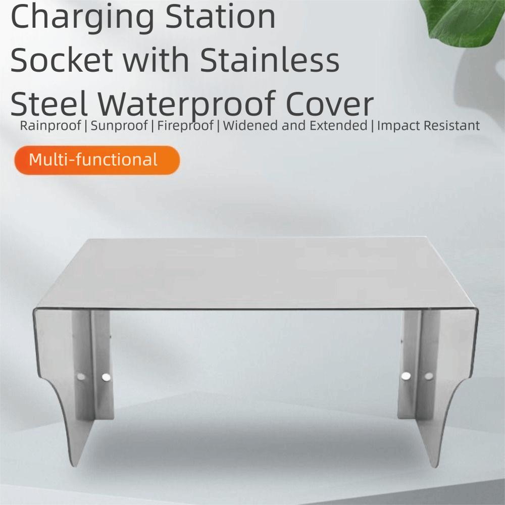 Stainless Steel Doorbell Rain Cover Waterproof Outdoor Switch Protection  Electrical Supplies