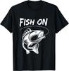 T-shirt Graphique Pêcheur Bass Pêche Poissons Homme Décontracté Manches Courtes