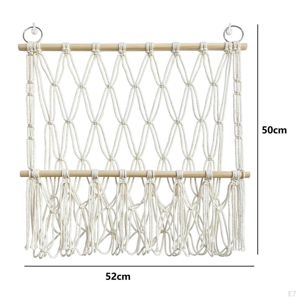 Stuffed Animals Net Hand Woven Hammock Mesh Soft Organizing Cotton Rope Organizer Holder for Boys