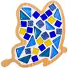 Handmade Butterfly Mosaic Coaster DIY Kit - Children's Craft Set with Creative Glass Tiles