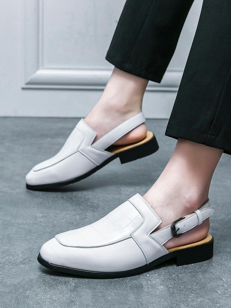 Summer breathable European and American personalized buckle sandals and slippers leather shoes Men's shoes for wedding parties