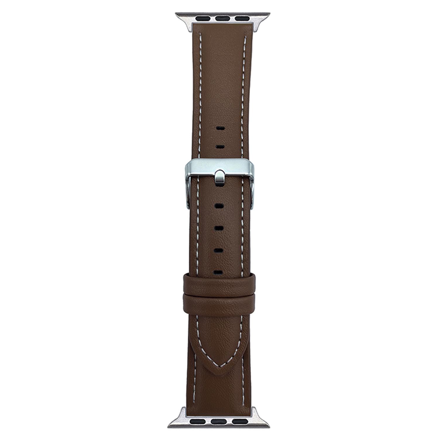 

Watch Band for Apple Watch Series 11 10 42mm/9 8 7 41mm/SE3 SE2 SE 6 5 4 40mm/3 2 1 38mm Nappa Texture Adjustable Leather Wrist Strap E