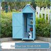 Waterproof Outdoor Wooden Storage Cabinet for Garden Tools - Anti-Corrosion and Sun Protection, Ideal for Courtyard and Balcony Use.
