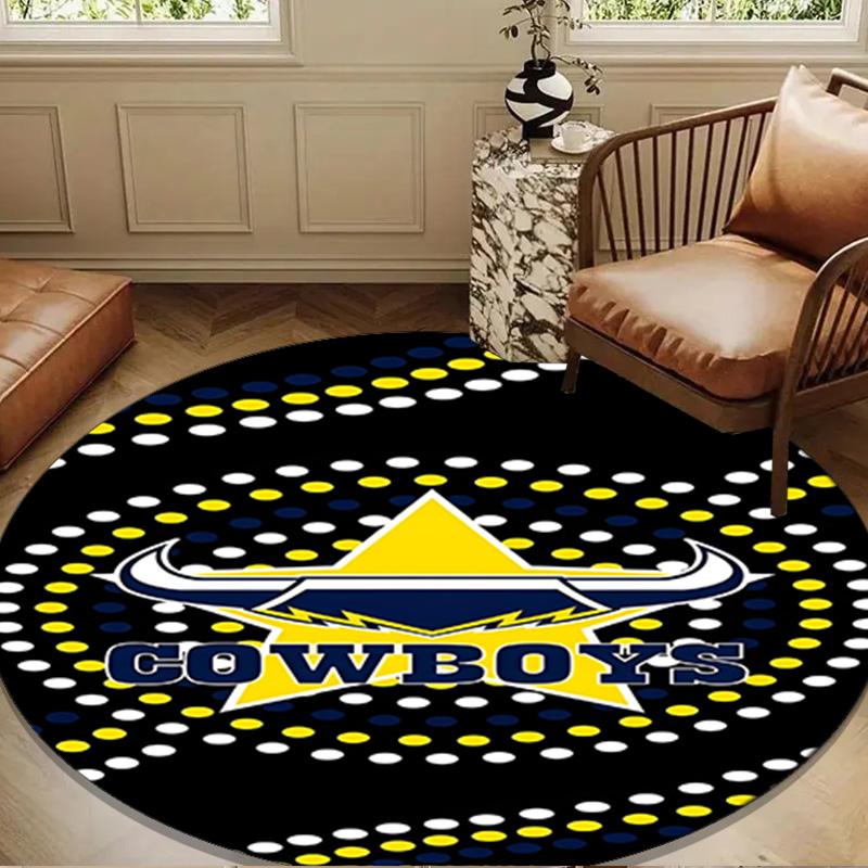 North Queensland Rugby Round mat Home Decor, Chair rug For livingroom,Bedroom, doormat home decor Birthday Gift Christmas Gifts