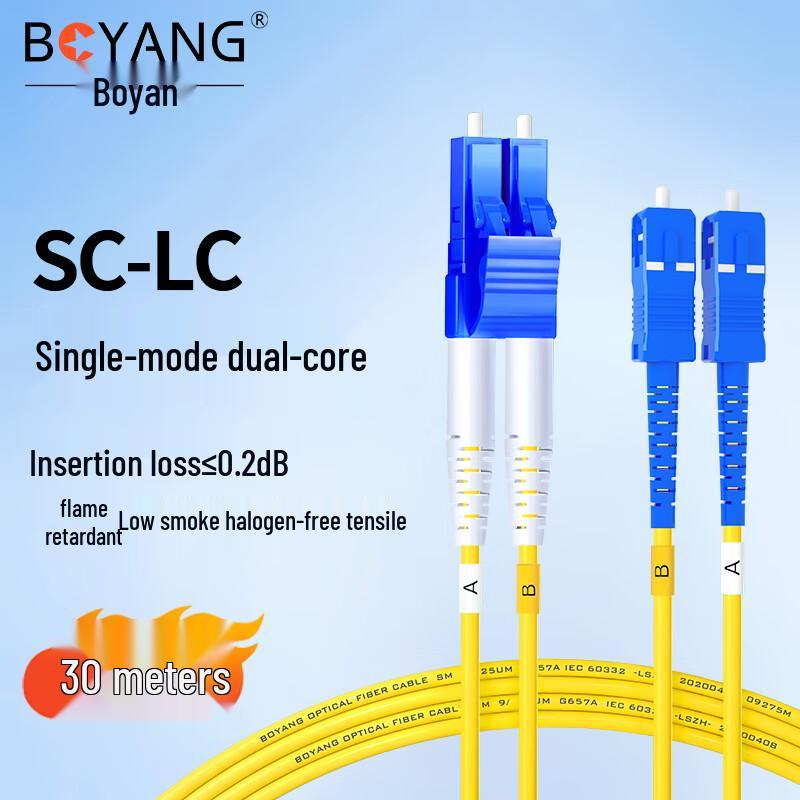 Boyang Telecom-Grade Single-Mode Fiber Optic Patch Cord