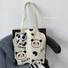 Damen Panda Canvas Schultertasche - Niedlich, Großes Fassungsvermögen, Japanischer & Koreanischer Stil für Studenten & Arbeit