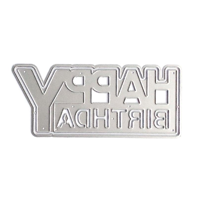 

Happy Birthday Cutting Dies Carbon Steel Die Cut Scrapbooking Embossing Stencils for Scrapbooking Card Making Packaging 1