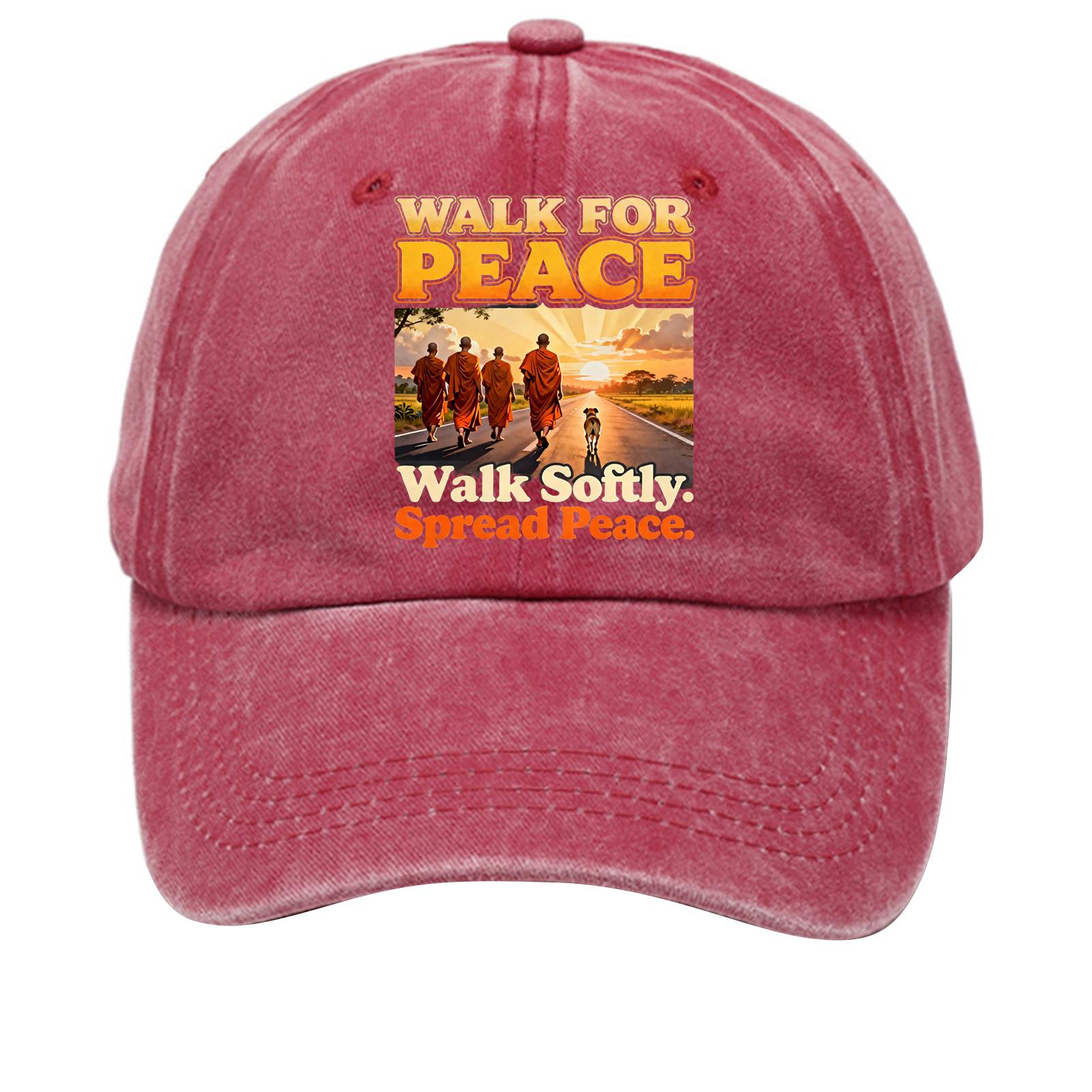 Хлопковая бейсболка с принтом, потертая, с мягким верхом, джинсовая шляпа, винтажная шляпа красный