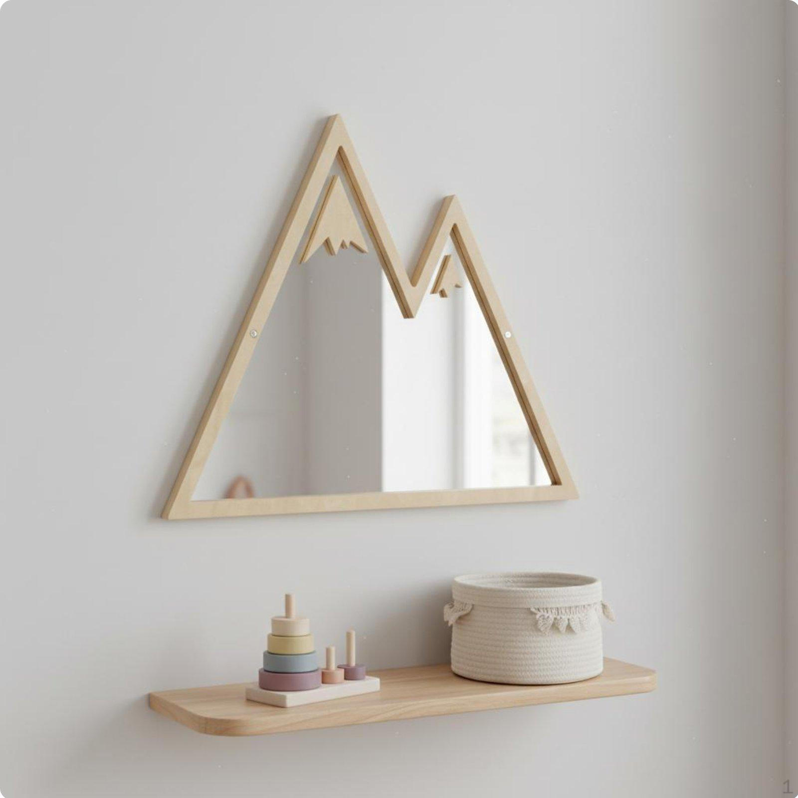 Nordic Style Hanging Mirror Shatterproof Acrylic Lightweight House Decoration for Kids,