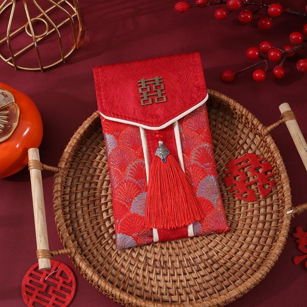 Embroidery Craftsmanship Wedding Gift Red Envelope Exquisite Wedding Envelope  Wedding Ceremony
