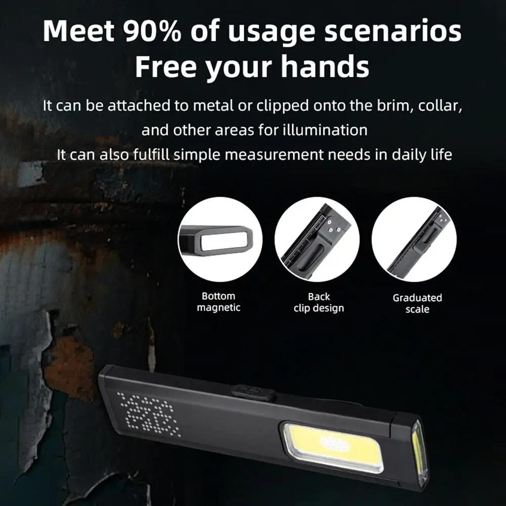 LED Hat Clip Flashlight USB-C Rechargeable 800LM Birght Torch Light- With Magnet, Portable Mini Flood Work Light/Pocket Lantern