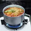 Titanium Camping Pot Multi-Functional Foldable Camping Soup Pot Reusable Lightweight Food Container Outdoor Accessories