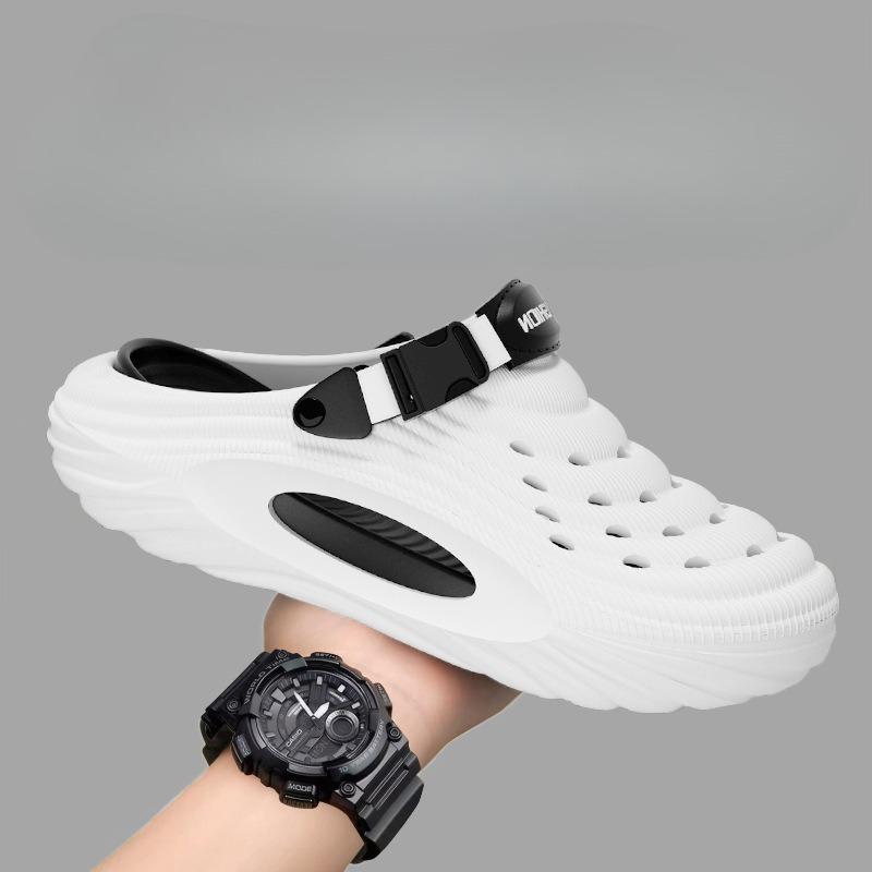 

Домашние тапочки для пары, обувь на толстой подошве, женские шлепанцы с противоскользящей подошвой 44-45 чёрный/белый