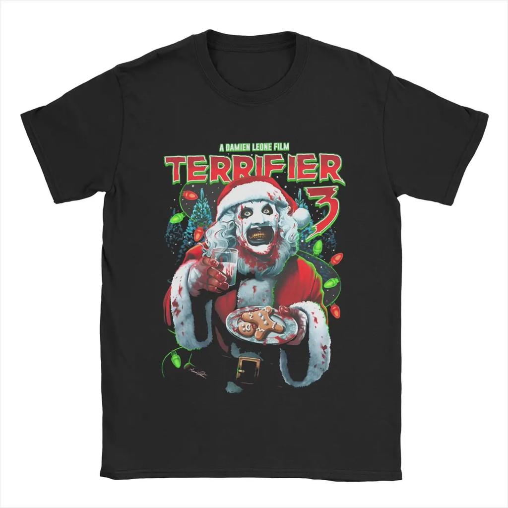 Men Women's Santa Art The Clown Terrifier 3 Horror Movie Christmas Graphic T Shirt Apparel T Shirts Tee Clothing Original