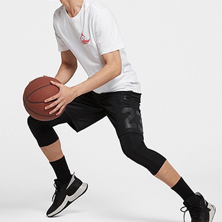 Jordan Einfarbiger Rückendruck Pullover Basketball T-Shirt Herren Tops Weiß CI0079-100