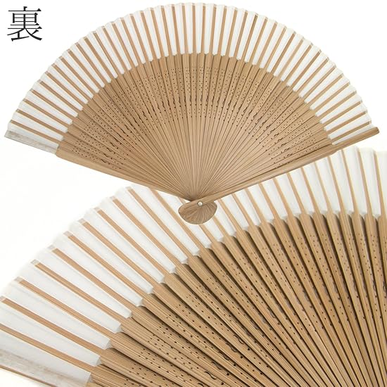 [KYOETSU] Folding Fan, Pure Silk, Solid Color, Brown Ribs, 2-Piece Set (Fan, Fan Case), Men's (Brown