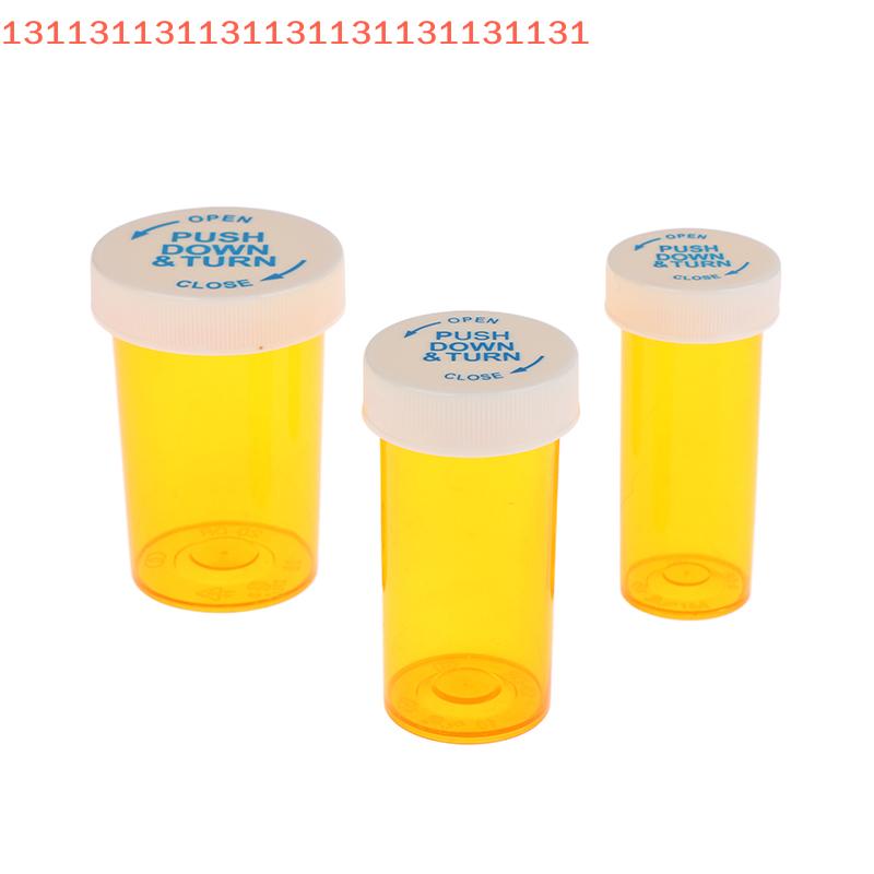 5Pcs Plastic Medicine Pill Bottles With Child Resistant Caps Medicine Containers Travel Pill Vials - 6/8/13/16/20/30/40/60 Dram