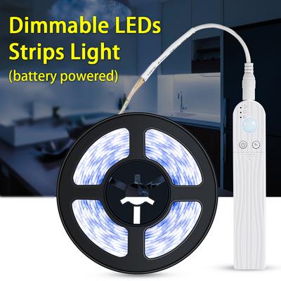 Fitas de LED Dimmable com Sensor de Movimento PIR 1m 60 LEDs Luz de Corda para Fundo de TV Computador Mesa Casa Cozinha
