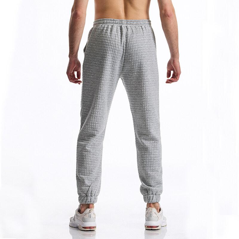 Tecido com Design de Grade Calças Esportivas Casuais Masculinas Calças Esportivas para Academia para Homens Calças Compridas Jogger Moletom para Corrida Treino Caminhada