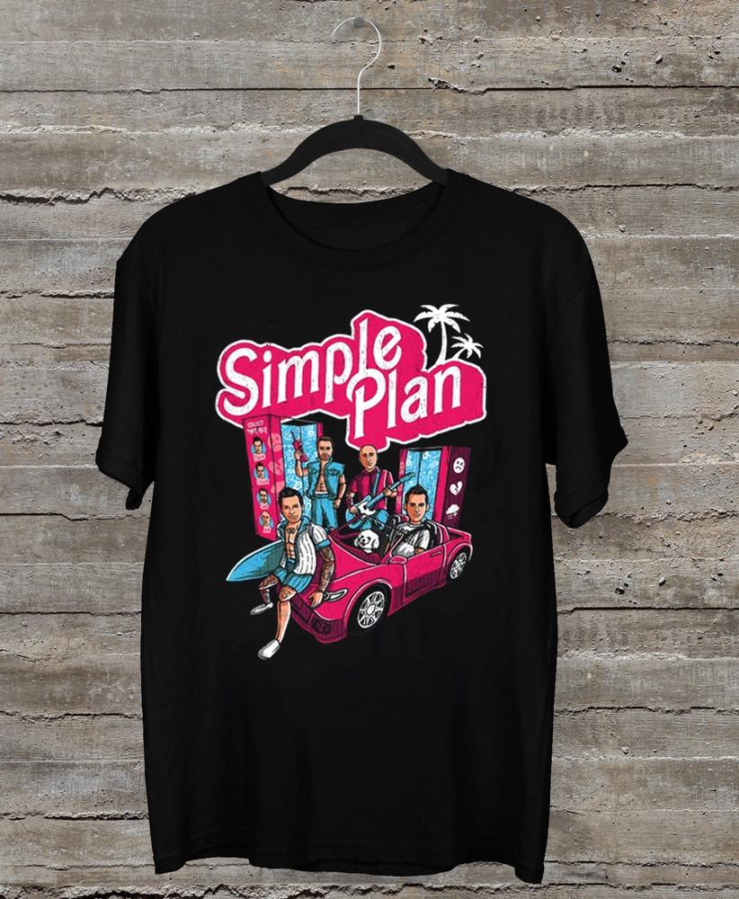 Simple Plan Tour 2023 Short Sleeve Black Cotton All Size Shirt AH1752