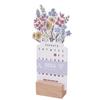 Flowers Desk Calendar 2026 Small   Standing Decorative Floral   School Desktop Accessories
