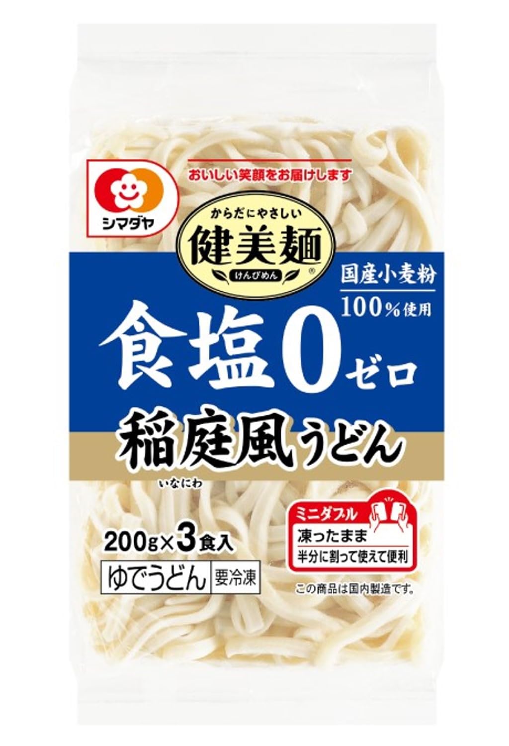 

[Замороженный] Shimadaya Здоровая лапша, Без соли Удон в стиле Инанива, 3 порции (Сделано из муки отечественного производства), 600 г x 6 пакетов