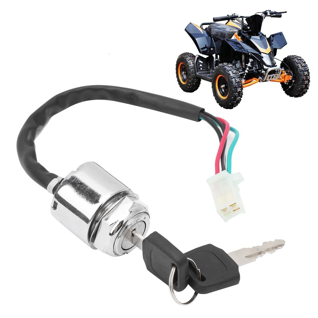 Motorcycle Electric Bike Ignition Switch Set with 2 Keys Replacement Universal for ATV Mini Moto Dirt Bike