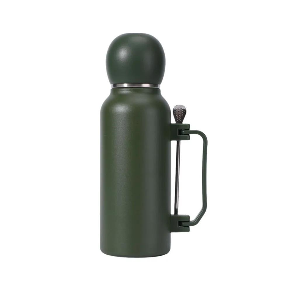 Thermos da 1,3L per Yerba Mate a Doppia Parete in Acciaio Inossidabile, Grande Capacità con Cannuccia, Bottiglia Termica, Regalo