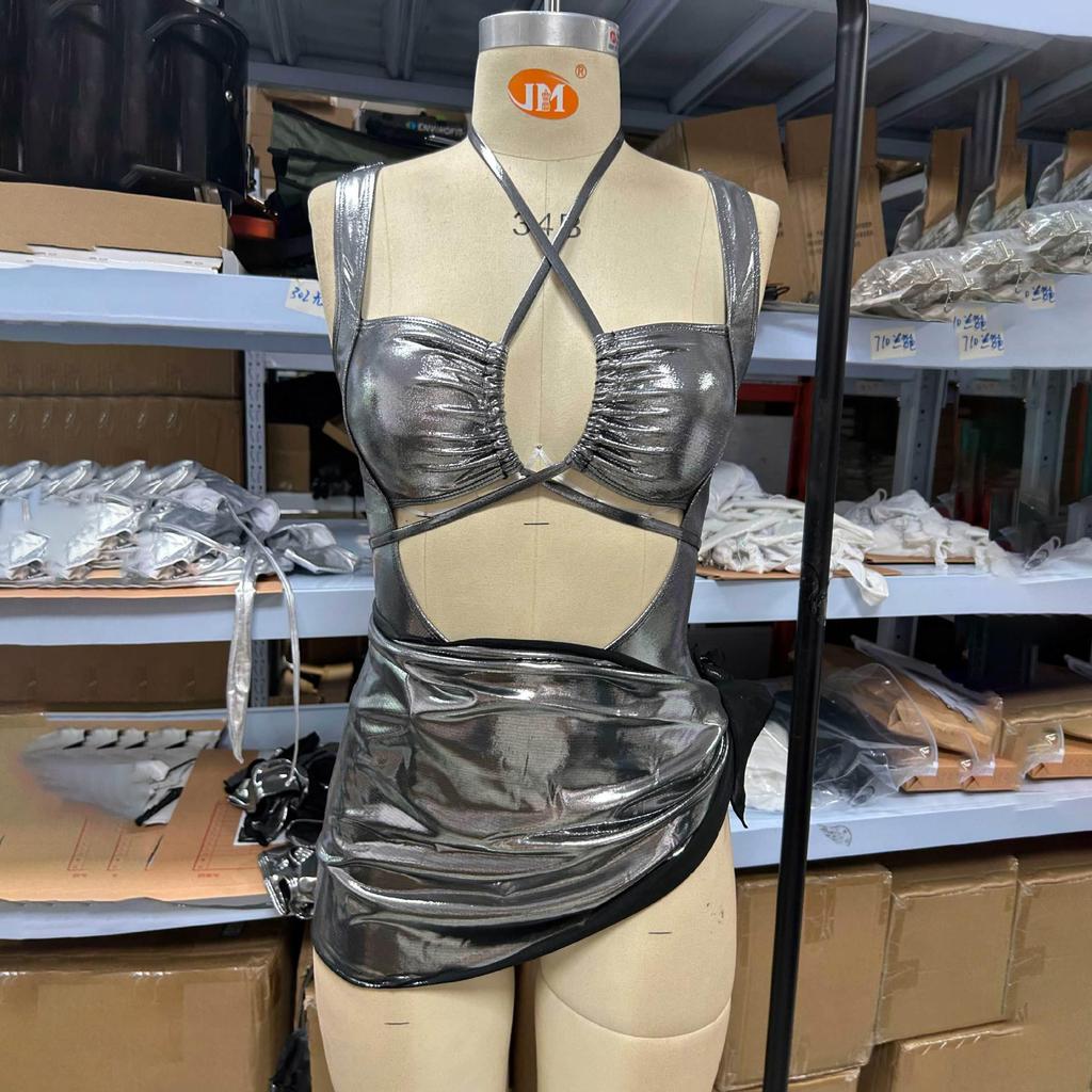 Sexy Summer Women Lace Bodysuits Solid Color Tights Jumpsuits