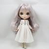 Outfits for Blyth Doll One Piece Simple White Dress Simple Dressing Suit for 1/6 Azone BJD ICY DBS