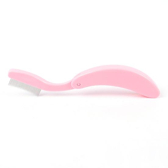 Spazzola per ciglia, forniture di bellezza sicure, impugnatura comoda, semplice, in acciaio inossidabile antiruggine, per sopracciglia da donna