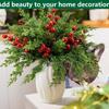 Cross-border Holiday Pine Needle Branches with Red and Green Berries for DIY Christmas Ornaments