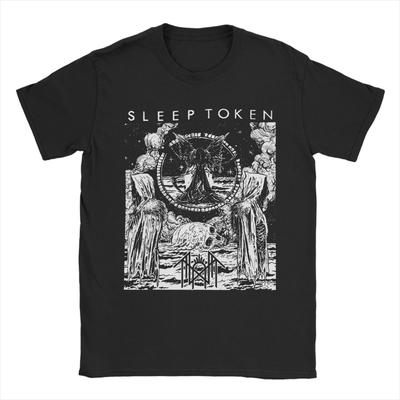 Men Novelty Pure Cotton Tees Round Neck Short Sleeve T Shirts Plus Size Clothes Sleep Heavy Band Tokens T-Shirt