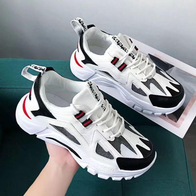 Men's shoes spring new breathable mesh casual dad shoes student lightweight sports running shoes