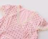 Spring 2026 Polka Dot Puff Sleeve French Lace Dress - Vacation Style