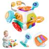 Montessori Sensory Toys Ten-Sided Combination Baby Busy Board Cube Educational Learning Fidget Toys for Toddlers 1-3 Years Old