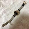 Used kate spade glitter leather belt watch sparkling black gold