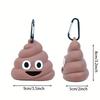 Creative Poop Shaped Pet Poop Waste Bag Dispenser Portable Pet Bin Bag Holder with Clip Pet Dog Outdoor Walking and Travel