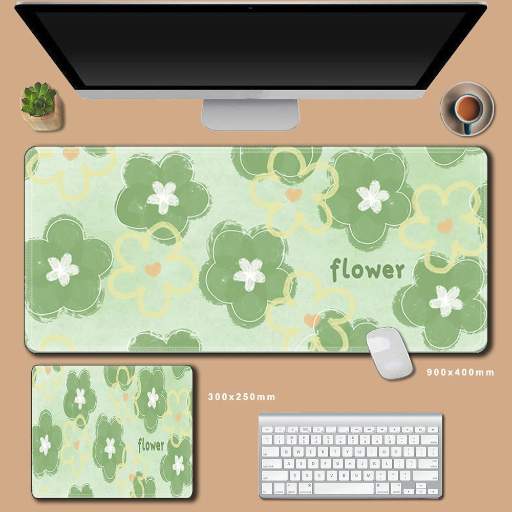 Flower Large Mouse Pad XXL Small Fresh Mousepad Cartoon Office Desk Pads Rubber Anti Slip Carpet Computer Office Accessories