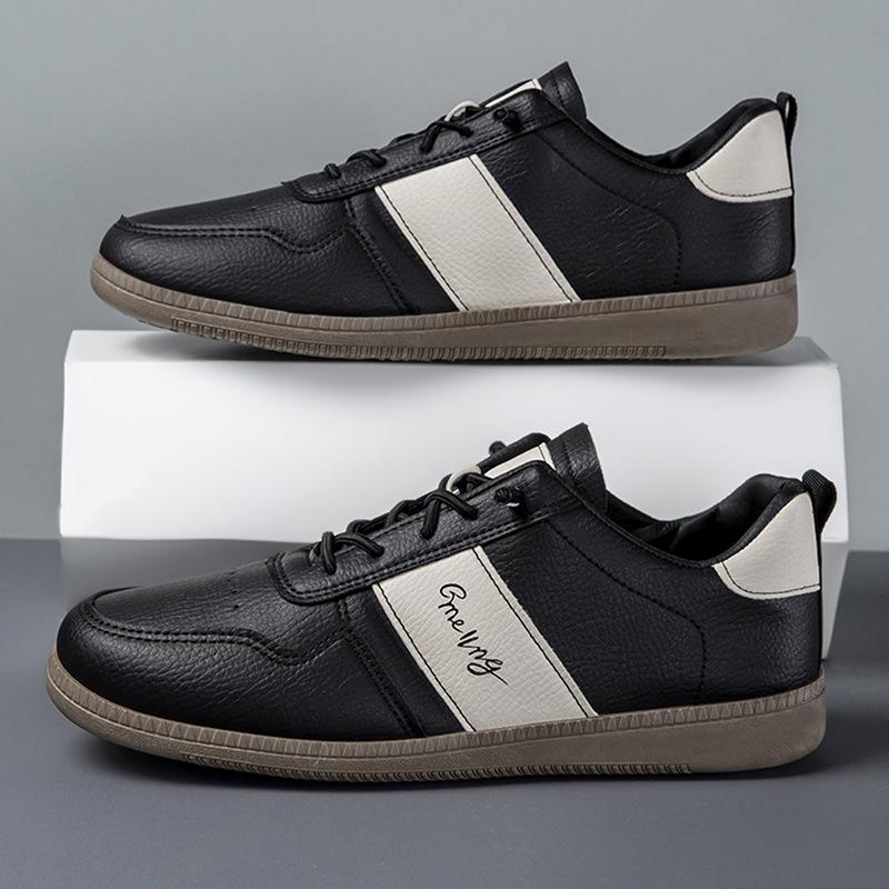 Men's shoes new fashion versatile casual board shoes fashion soft-soled leather board shoes men's green casual shoes