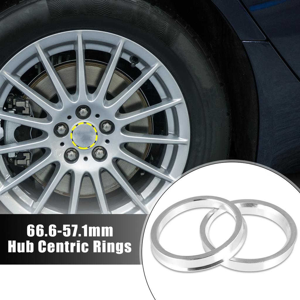X Autohaux 2pcs OD 60.1 73.1 72.6mm To ID 57.1 56.1 64.1mm Aluminium Alloy Car Hub Centric Rings Wheel Bore Center Spacer Valve Stems 1
