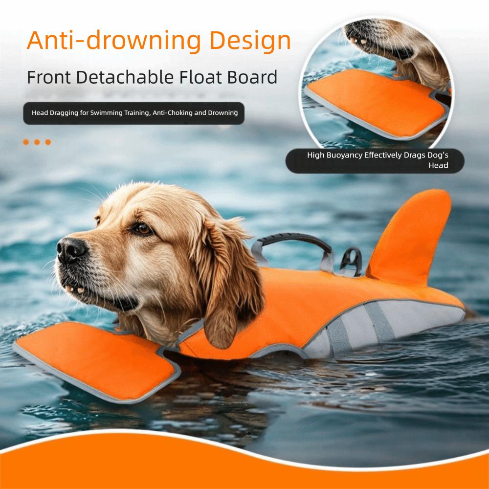 Safety Dog Life Jacket Back Traction Hook Dog Swim Suit Pet Flotation Vest  Water Activities