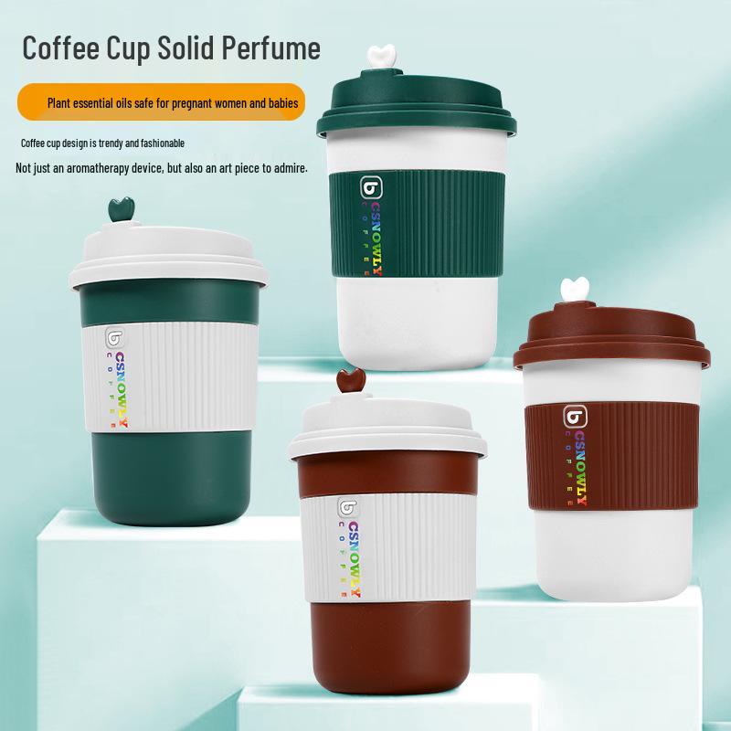 Car Coffee Cup Aroma Diffuser: Long-Lasting Essential Oil Fragrance, Odor Remover, and Freshener.