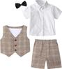 TickElf Formal Clothing Suit Baby Outfit Perfect for Kindergarten Entrance First and Shrine Visits Boys' Children's Set, Western-Style Set,